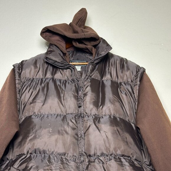 VTG Chereskin Hooded Coat Jacket Men XL Outerwear Puffer Brown Winter Insulated - Picture 3 of 12